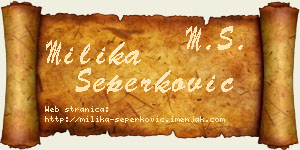 Milika Šeperković vizit kartica